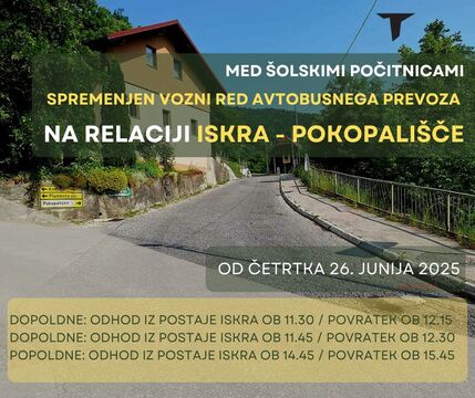 Spremenjen vozni red avtobusa