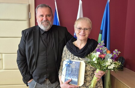 Sprejem Naj prostovoljke zasavske regije za leto 2025, Lidije Hutar pri županu Občine Trbovlje